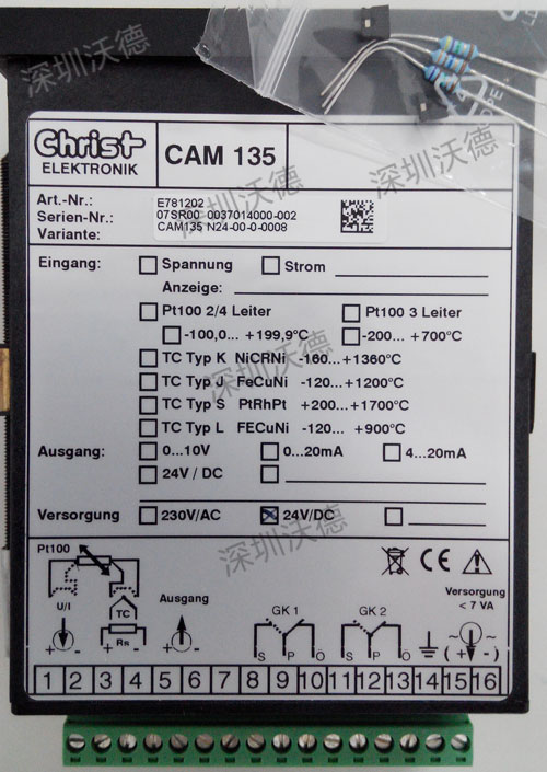 CHRIST ELEKTRONIK热分散数显表CAM135 N24-00-0-0008出货